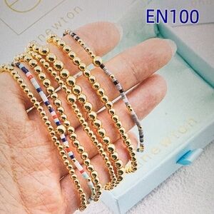 Newton Gold and Multicolor Beaded Bracelets